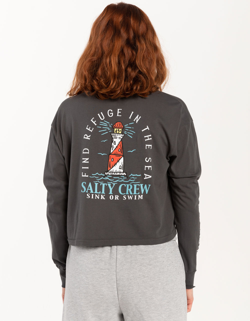 SALTY CREW Outer Banks Womens Long Sleeve Crop Tee image number 0