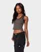 EDIKTED Alix Lacey Ribbed Tank Top image number 3