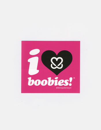 KEEP A BREAST I Love Boobies! Square Sticker Primary Image