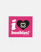 KEEP A BREAST I Love Boobies! Square Sticker image number 1