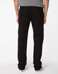 RSQ Mens Slim Straight Ripped Black Jeans image number 4