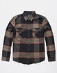 BRIXTON Bowery Charcoal Mens Flannel Shirt image number 1