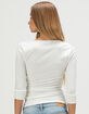 RSQ Womens 3/4 Sleeve Henley Top image number 4