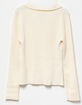 RSQ Girls Solid Johnny Collar Polo Sweater image number 2