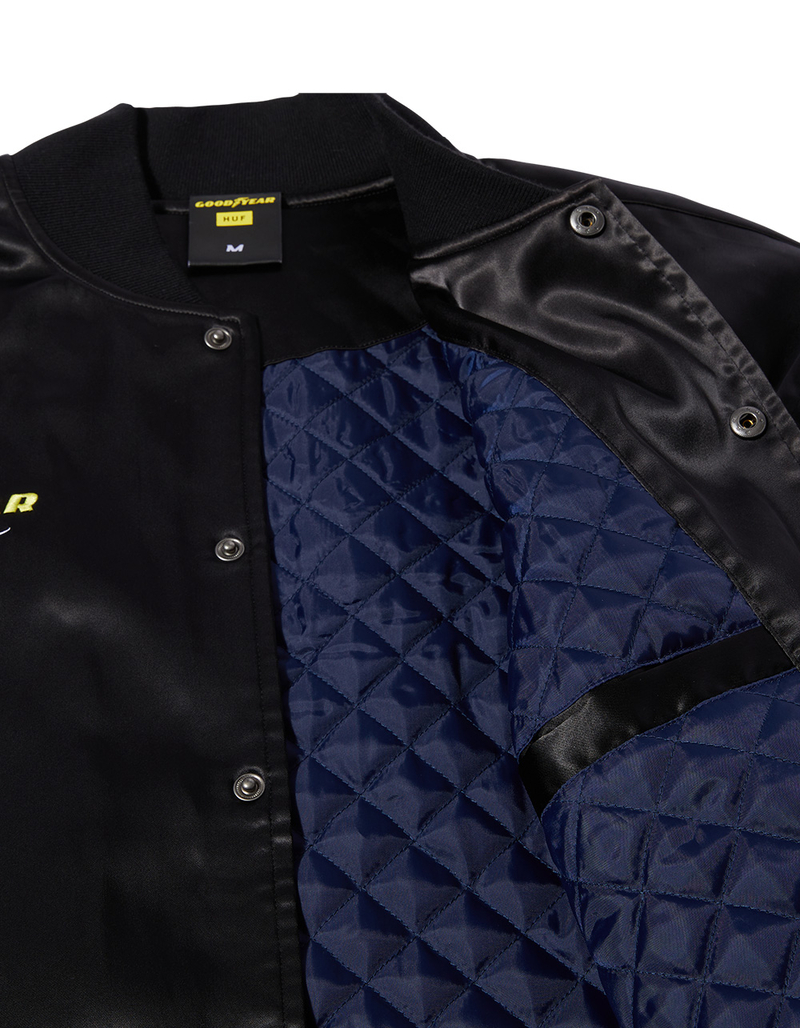 HUF x Goodyear Mens Satin Touring Jacket image number 6