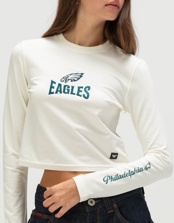 THE WILD COLLECTIVE Philadelphia Eagles Womens Long Sleeve Baby Tee Alternative Image