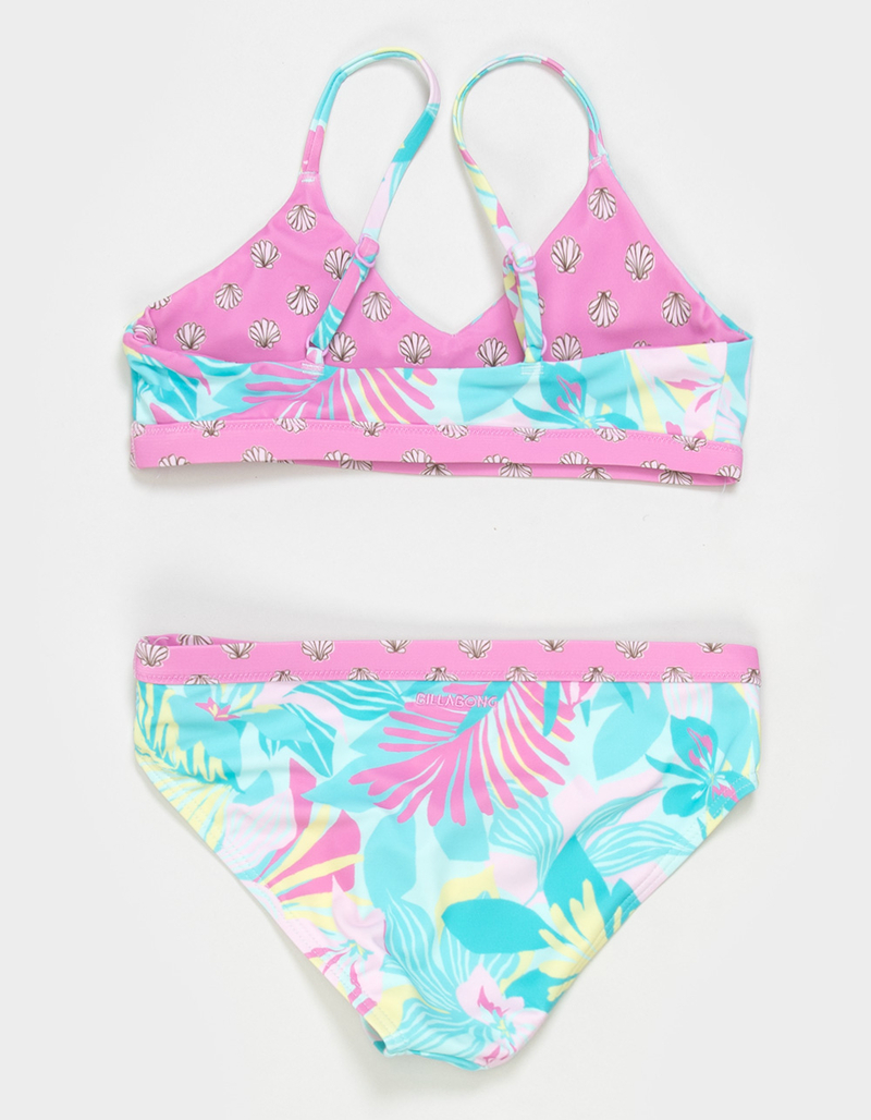 BILLABONG Des Tropics Girls Reversible Bralette Bikini Set image number 1