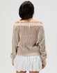 RSQ Womens Box Stitch V-Neck Sweater image number 4