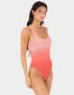 HURLEY Ombre Scrunch Moderate One Piece Swimsuit image number 4