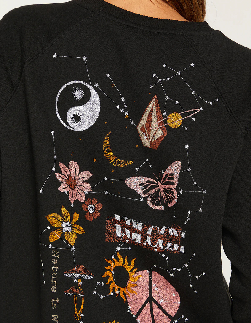 VOLCOM Stone Magic Womens Boyfriend Crewneck Sweatshirt image number 2