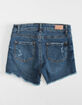 RSQ Vintage High Rise Girls Dark Wash Denim Shorts image number 3