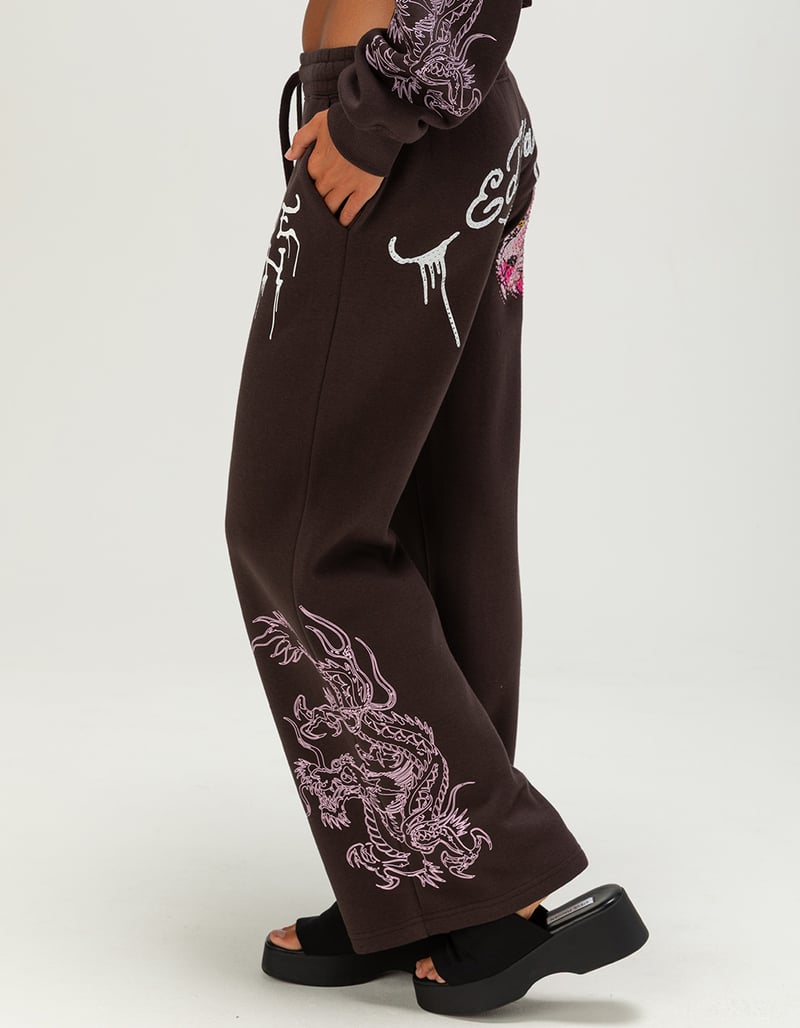 ED HARDY Pink Leopard Womens Sweatpants image number 4