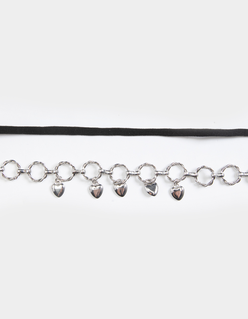 FULL TILT Twisted Ring Heart Choker image number 0