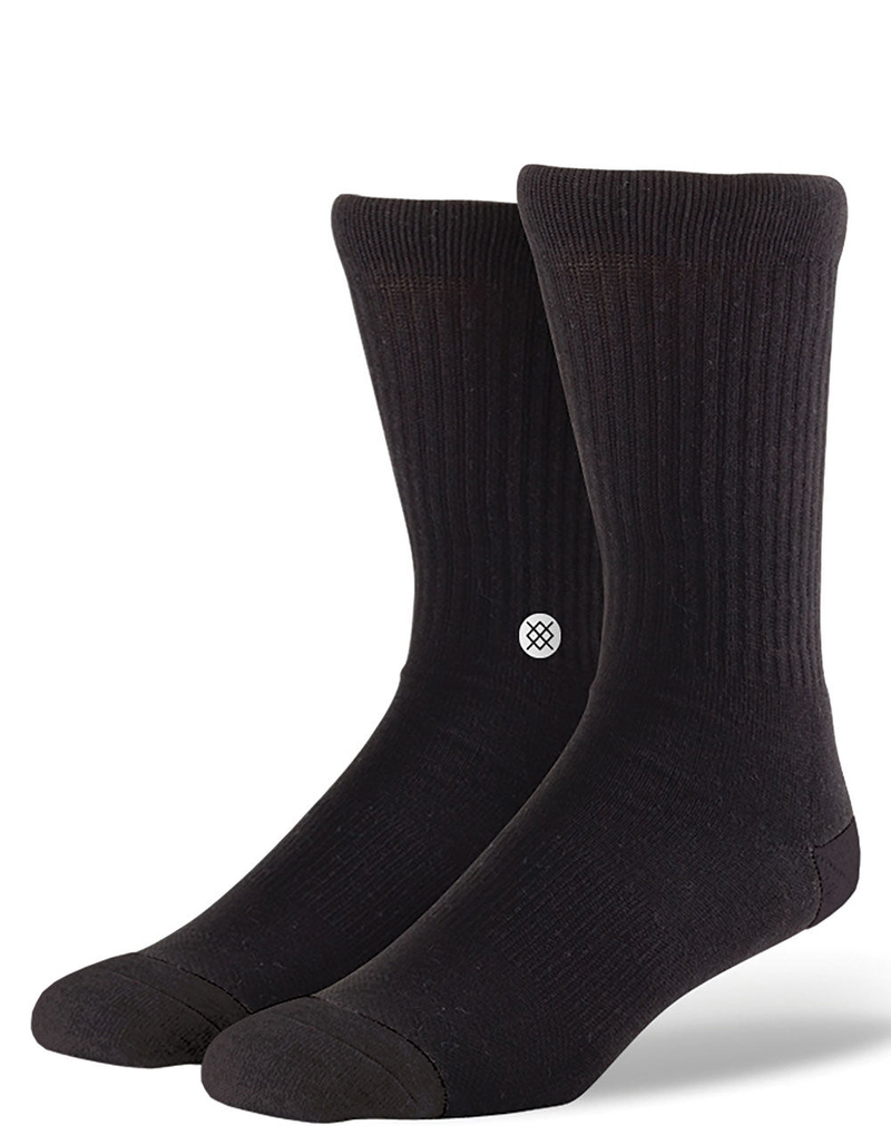 STANCE Icon 3 Pack Black Mens Crew Socks image number 1