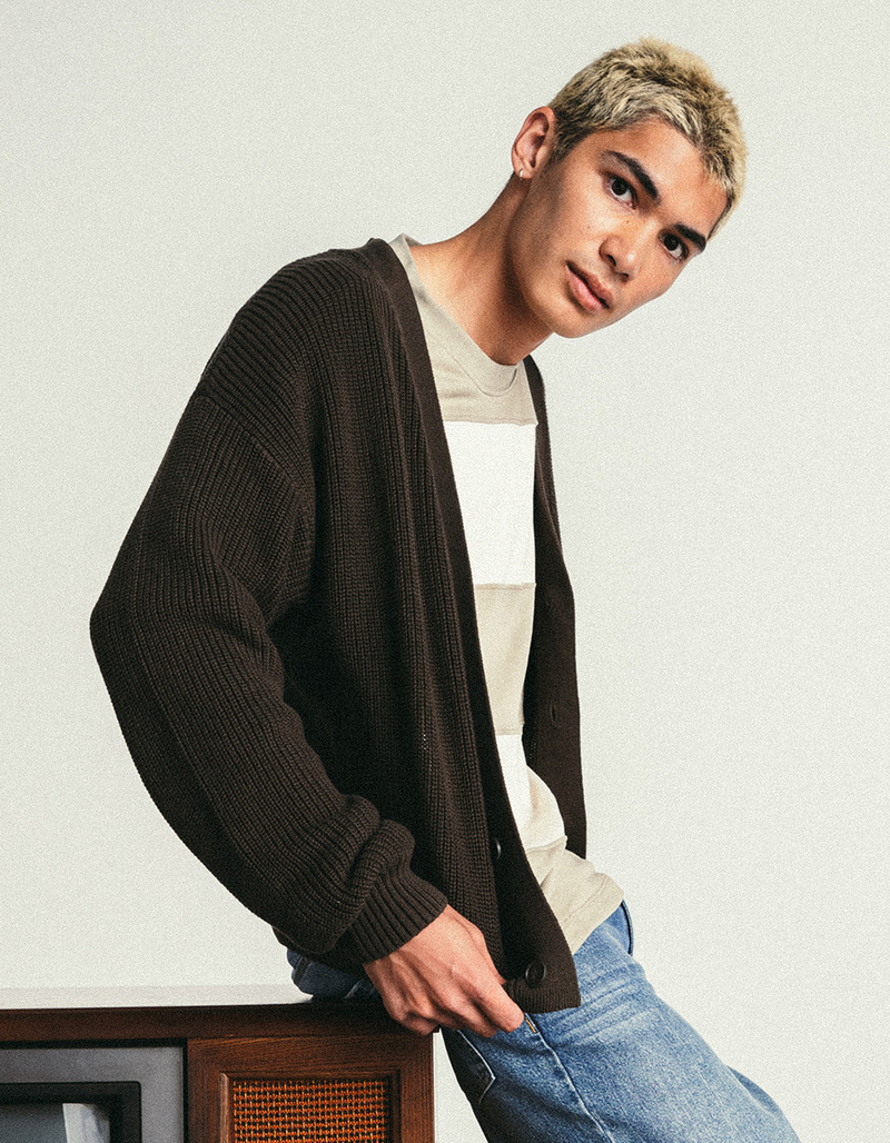 RSQ Mens Cardigan OLIVE Tillys