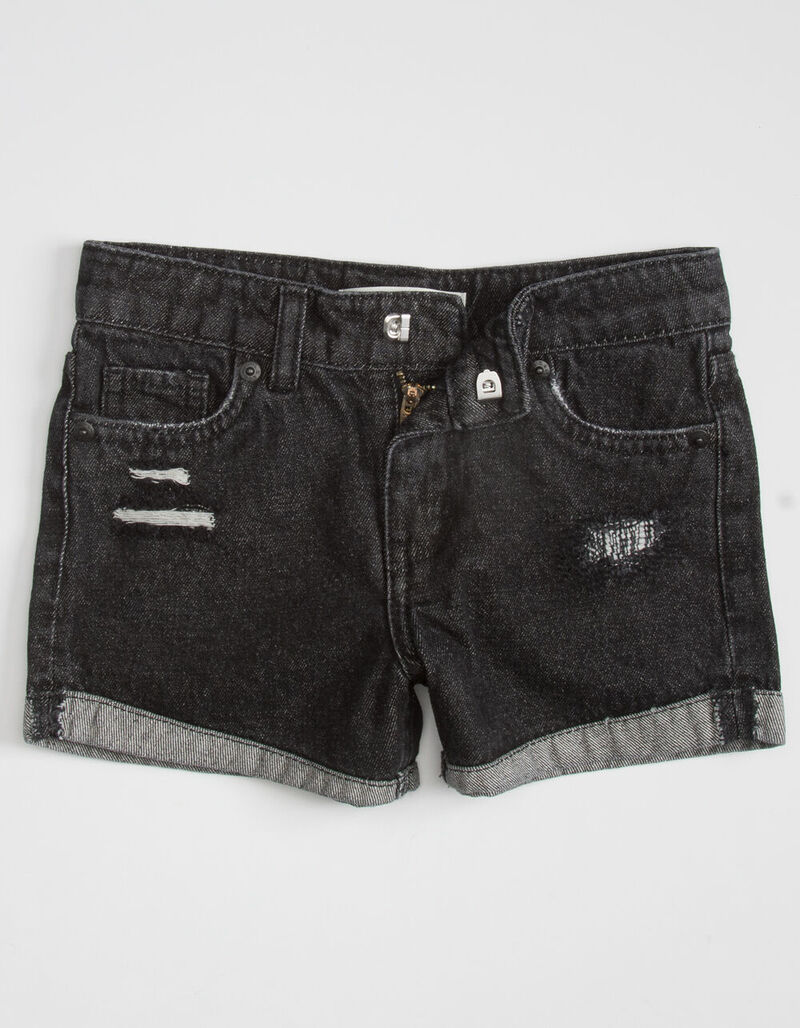 LEVI'S Girlfriend Shorty Little Girls Black Denim Shorts (46x) WSHBK