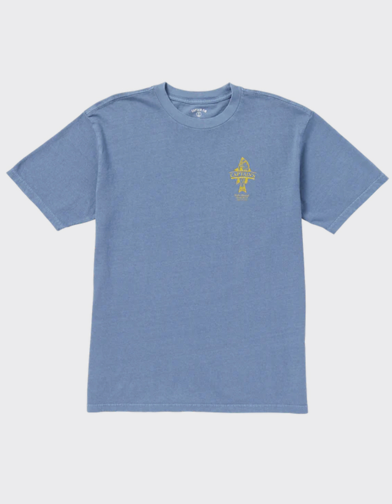 CAPTAIN FIN Cap Fish House Mens Tee BLUE Tillys