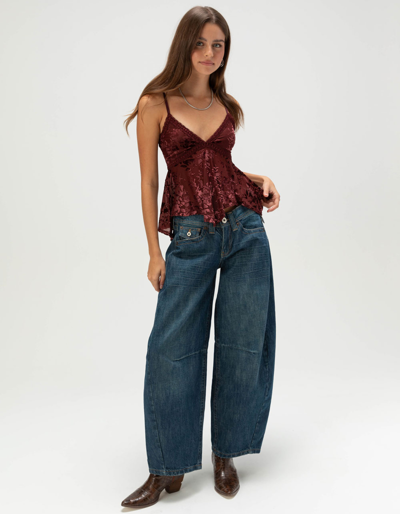 BDG Urban Outfitters Celia Devoré Womens Babydoll Top image number 1