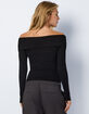 NOISY MAY Juliet Womens Off The Shoulder Knit Top image number 4