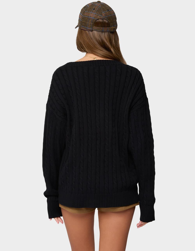 EDIKTED Francine Oversized V-Neck Cardigan image number 2