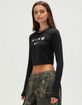 NIKE Sportswear Chill Knit Womens Slim Long Sleeve Cropped Tee image number 3