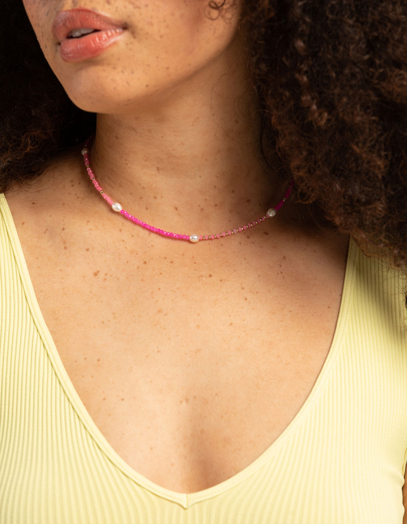 Fresh Water Pearl Seed Bead Choker Necklace image number 0