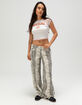 RSQ Womens Low Rise Snake Baggy Carpenter Pants - SNAKE