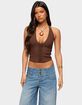 EDIKTED Alira Fringed Panel Halter Top image number 1
