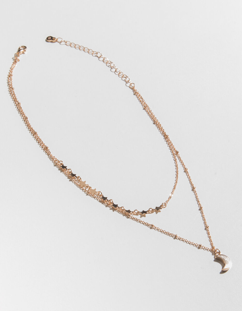 FULL TILT Dainty Star & Moon Necklace image number 0