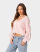 EDIKTED Sabrina Chunky Knit  Womens Cropped Cardigan image number 3