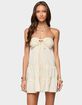 EDIKTED Safie Strapless Tiered Mini Dress image number 1