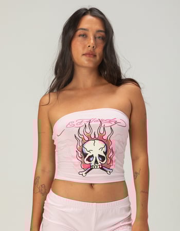 ED HARDY Pink Flame Womens Tube Top Primary Image
