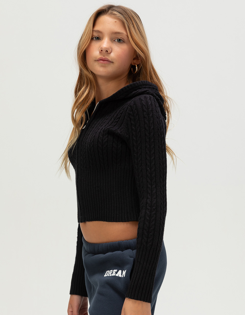 FULL TILT Cable Girls Zip-Up Hoodie image number 2