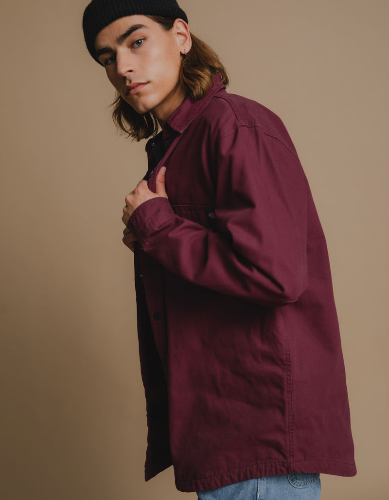 DICKIES Flannel Lined Mens Duck Shirt Jacket image number 3