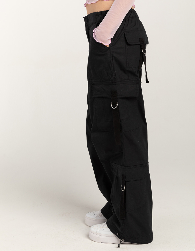 RSQ Womens Mid Rise Double Cargo Parachute Pants image number 2