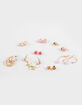 FULL TILT 9 Pack Floral Hoop Earrings image number 1