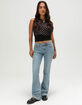 FULL TILT Polka Dot Womens Off The Shoulder Sleeveless Top image number 2
