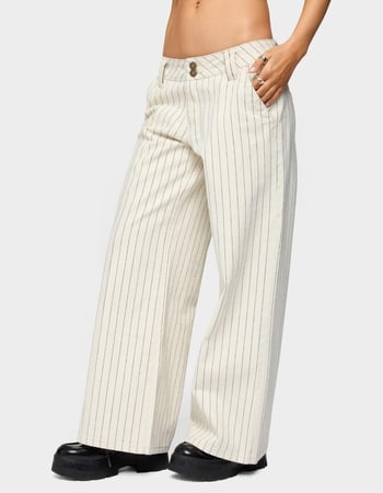 EDIKTED Petite Cory Striped Low Rise Jeans Alternative Image