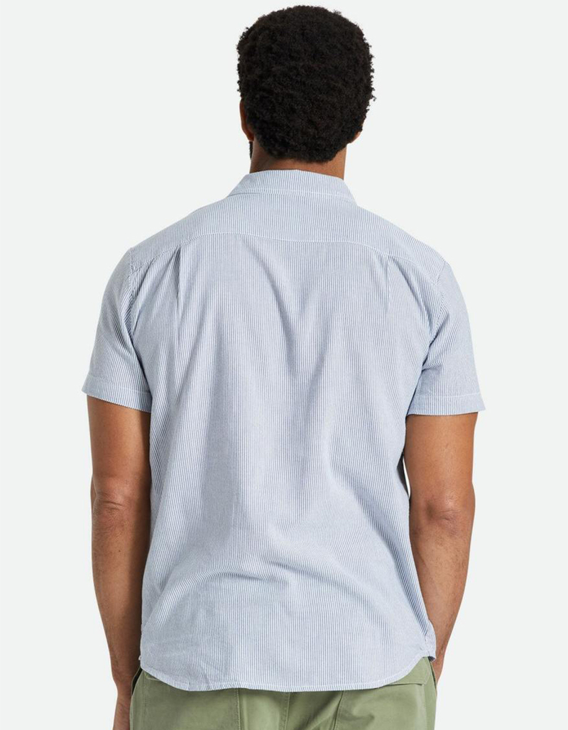 BRIXTON Charter Stripe Mens Button Up Shirt image number 2
