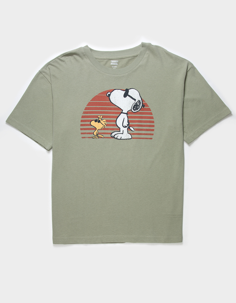 RSQ x Peanuts Sunset Mens Oversized Tee image number 1