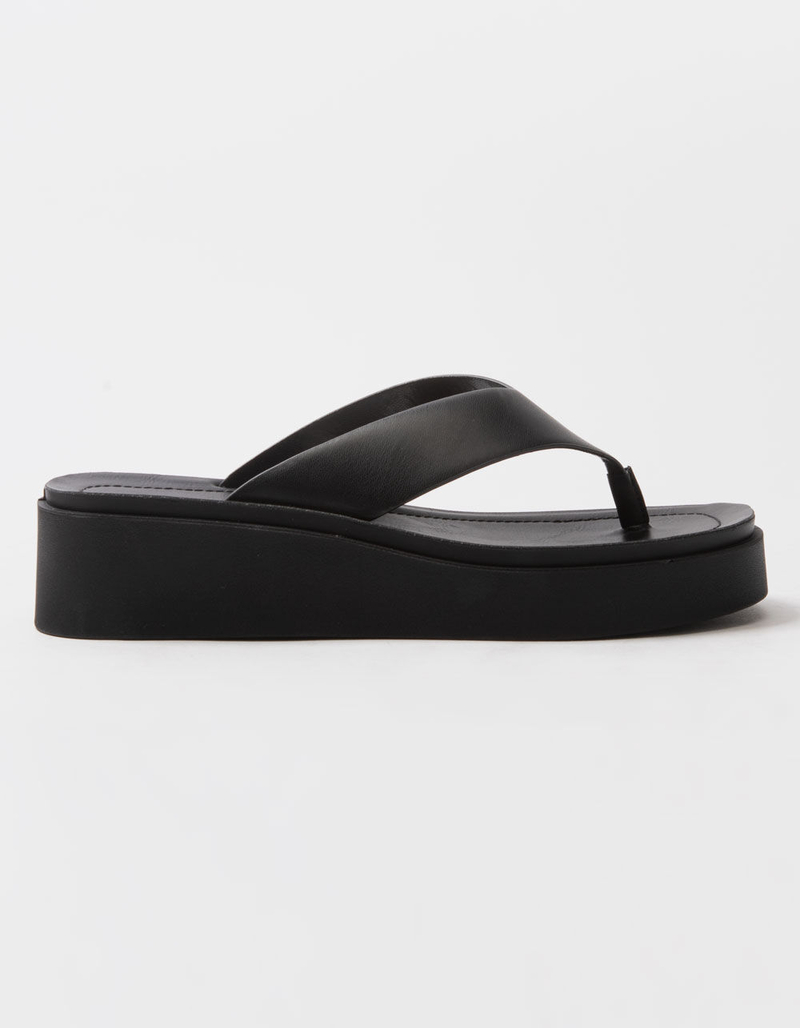 SODA Womens Thong Flatform Sandals image number 1