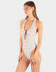 HURLEY Shell Crochet Ring Moderate Womens One Piece Swimsuit image number 3
