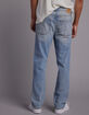 RSQ Mens Slim Straight Light Denim Jeans image number 4