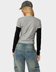 EDIKTED Lucine Layered Long Sleeve Tee image number 3