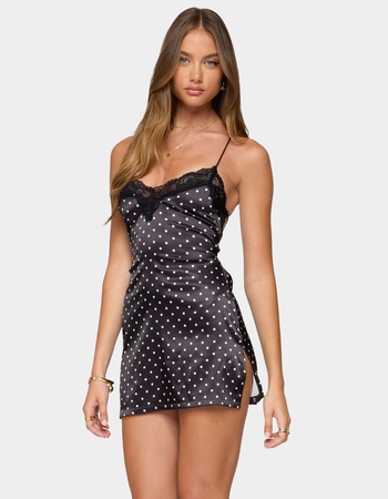 EDIKTED Lacey Backless Polka Dot Mini Dress Primary Image