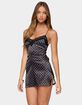 EDIKTED Lacey Backless Polka Dot Mini Dress image number 1