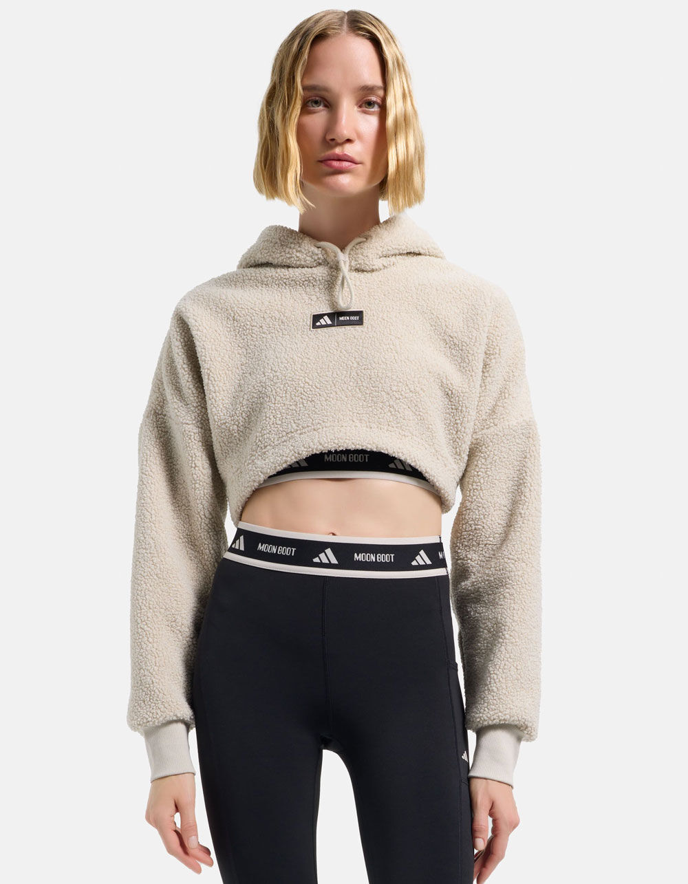 ADIDAS x MOON BOOT Cropped Womens Hoodie - CREAM | Tillys