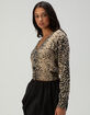 WEST OF MELROSE Leopard Womens Cardigan image number 3