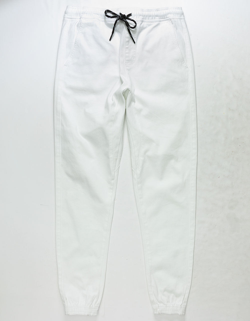 CHARLES AND A HALF Soft White Mens Twill Jogger Pants image number 3