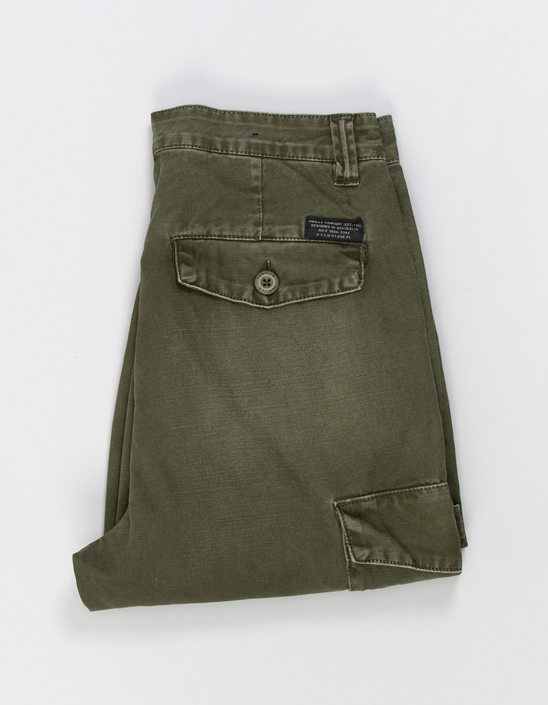 THRILLS Issued Big Slacker Mens Baggy Cargo Pants DK GREEN Tillys
